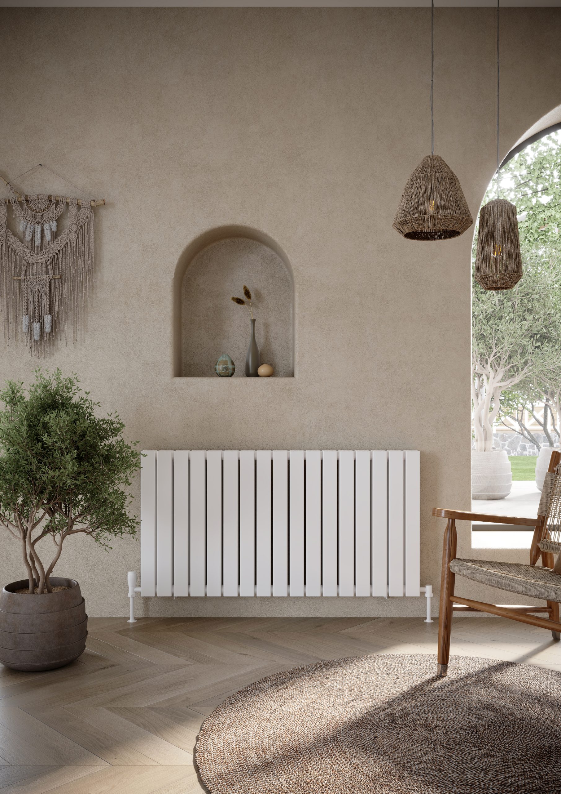 Bravo Designer Radiator available in single and double panel. Colours available White & Anthracite.