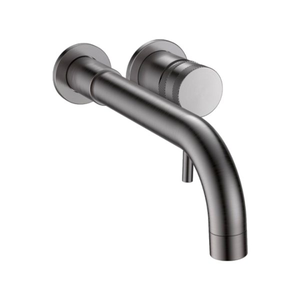Scudo Core Wall Mounted Basin and Bath Tap Gunmetal