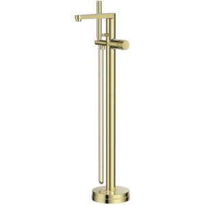 Scudo Muro Brushed Brass Bath Tap